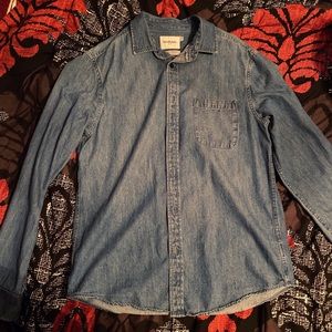 Blue Denim Button Down Shirt